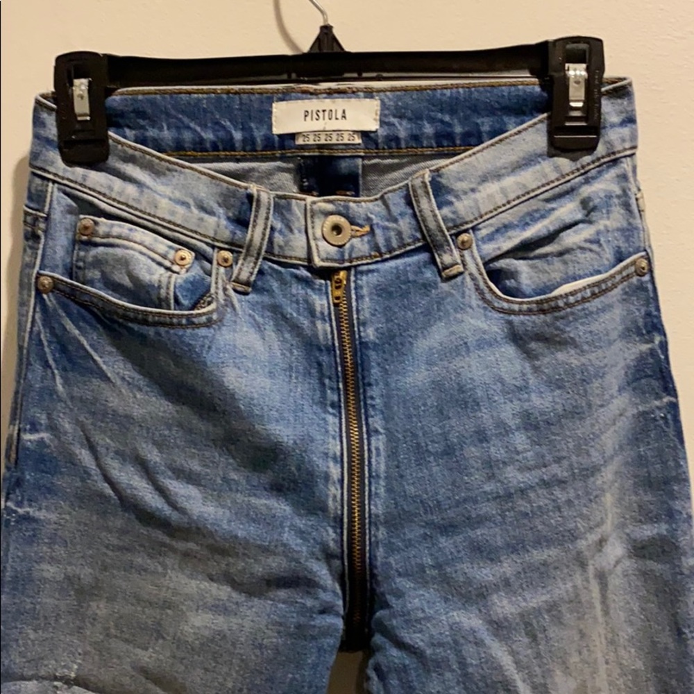Pistola Denim All Around Zipper Straight Leg Ankle